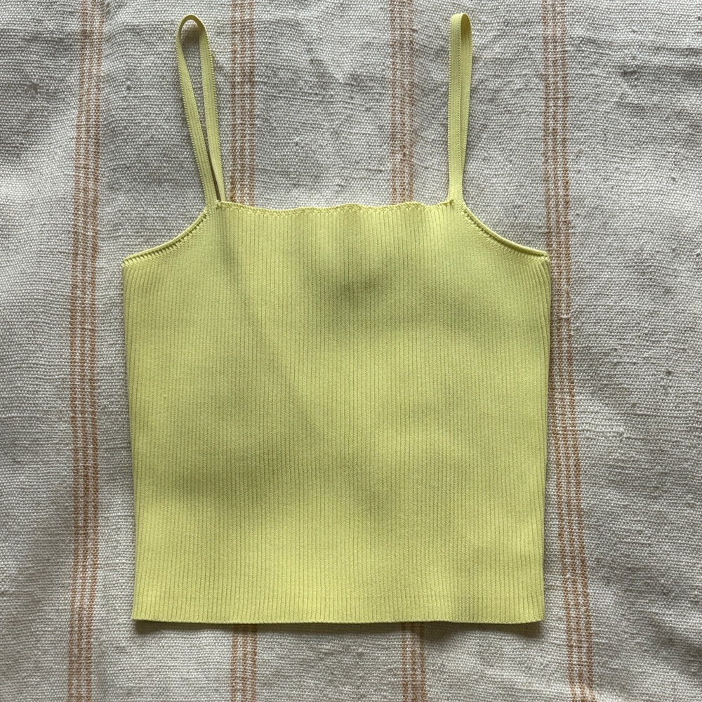 GREY LAB Lemon Ribbed Knit Tank